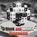 Mahjong zwart-wit afmetingen