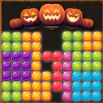 Blocchi di puzzle di caramelle Halloween