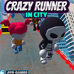 Verrückter Läufer in der Stadt