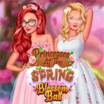 Princesas en el baile de flores de primavera