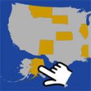 Sfida sulla mappa degli Stati Uniti
